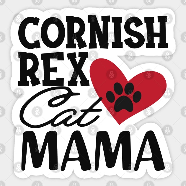 Cornish Rex Cat Mama Sticker by KC Happy Shop
